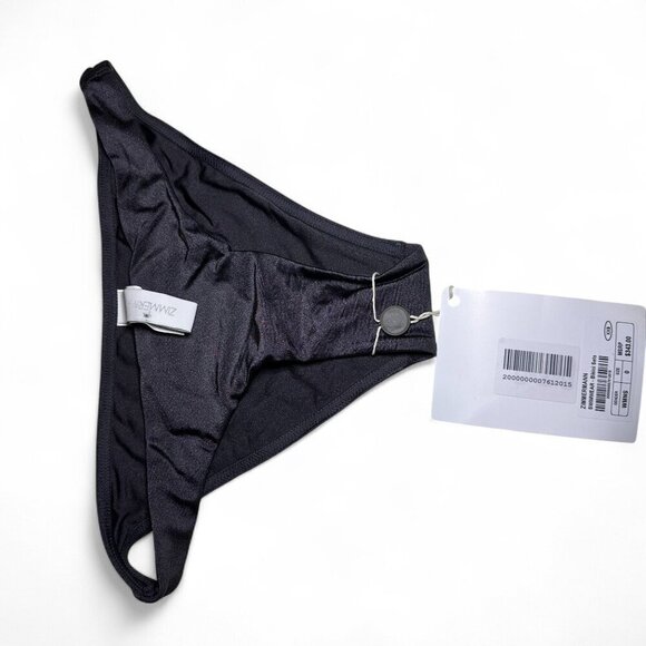 Zimmermann Women's Shimmery Dark Grey Bikini Swim Bottoms US 2 - 4 NWOT - Picture 1 of 7